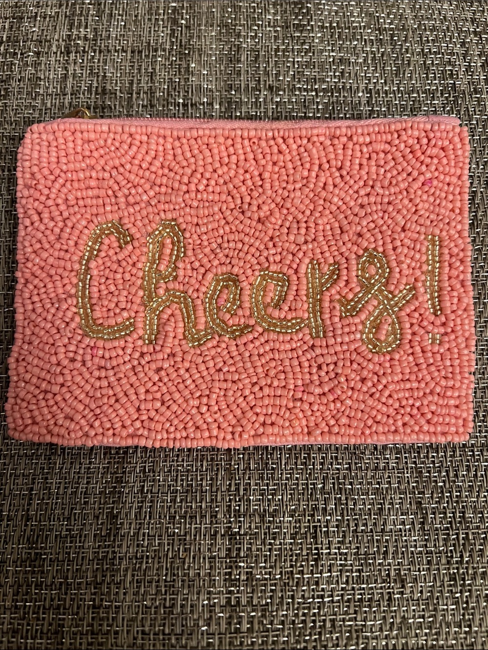 Cheery! Beaded Coral  Pouch
